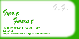 imre faust business card